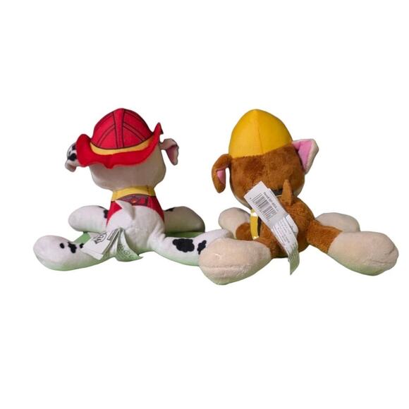 Nickelodeon Paw Patrol 9" Rubble Marshall Stuffed Plush Lot 2 - Picture 2 of 3